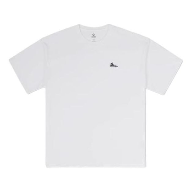 T-shirt Converse Loose Sneaker Patch T-Shirt Hvid | 10027239-A01