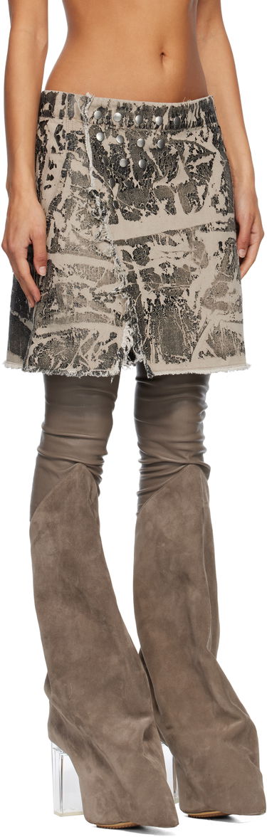 Nederdel Rick Owens Concordians Sisynap Studded Distressed Miniskirt Flerfarvet | DS02E7329 DWF, 1