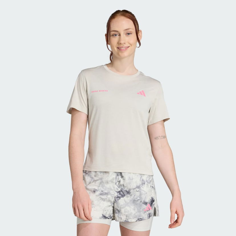 T-shirt adidas Performance Own The Run Melange Running T-Shirt Beige | JN9606