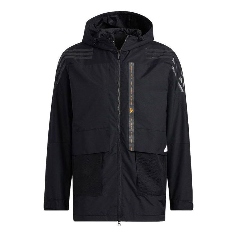 Parka adidas Originals Hooded Zipper Jacket Sort | HE7401