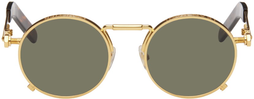 Solbriller Jean Paul Gaultier Jean Paul Gaultier 56-8171 Round Sunglasses Brun | 24/30-U-LU008-X055-92