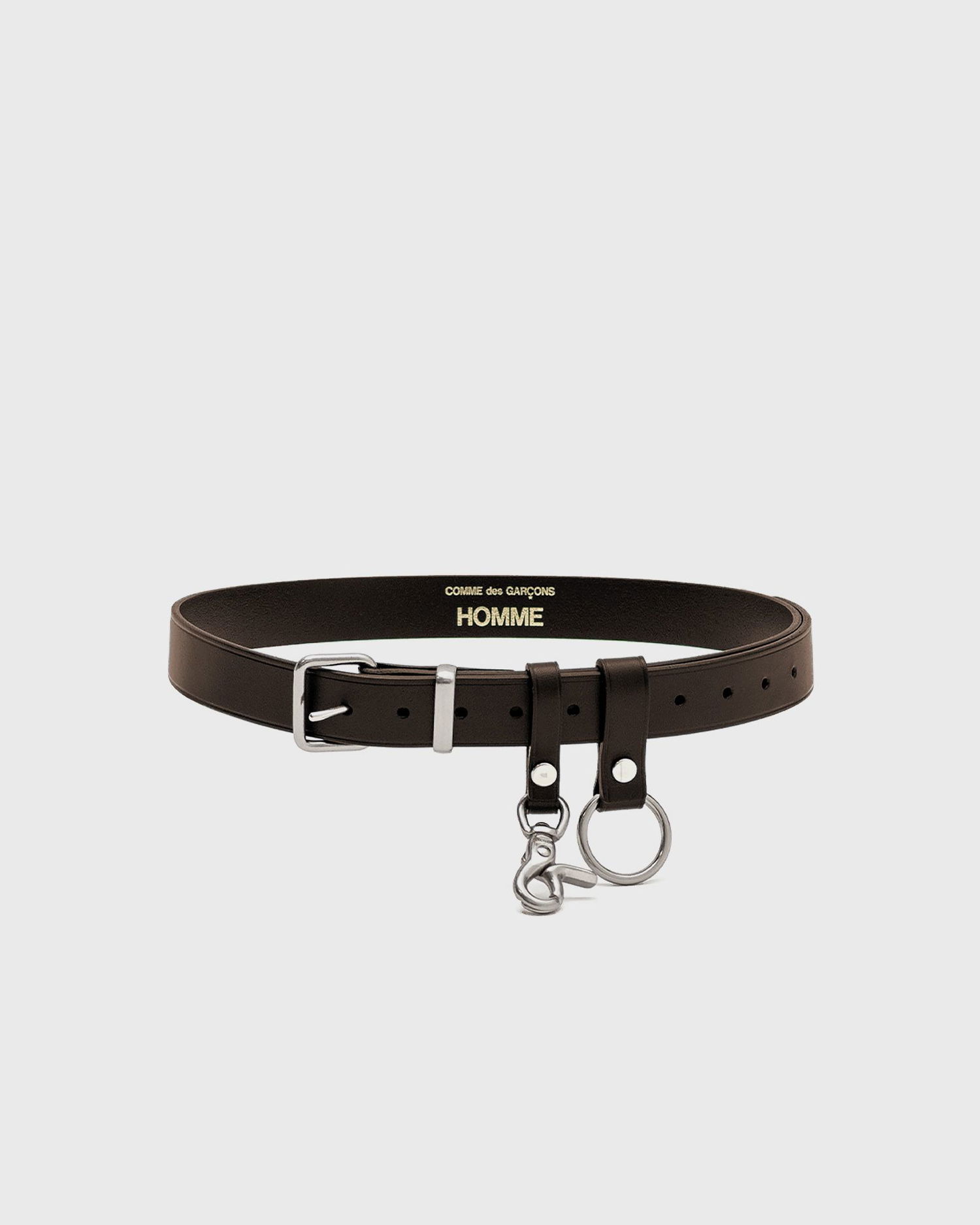 Bælter Comme des Garçons Homme Leather Belt with Metal Clip and Ring Brun | HP-K301-W25-2, 0
