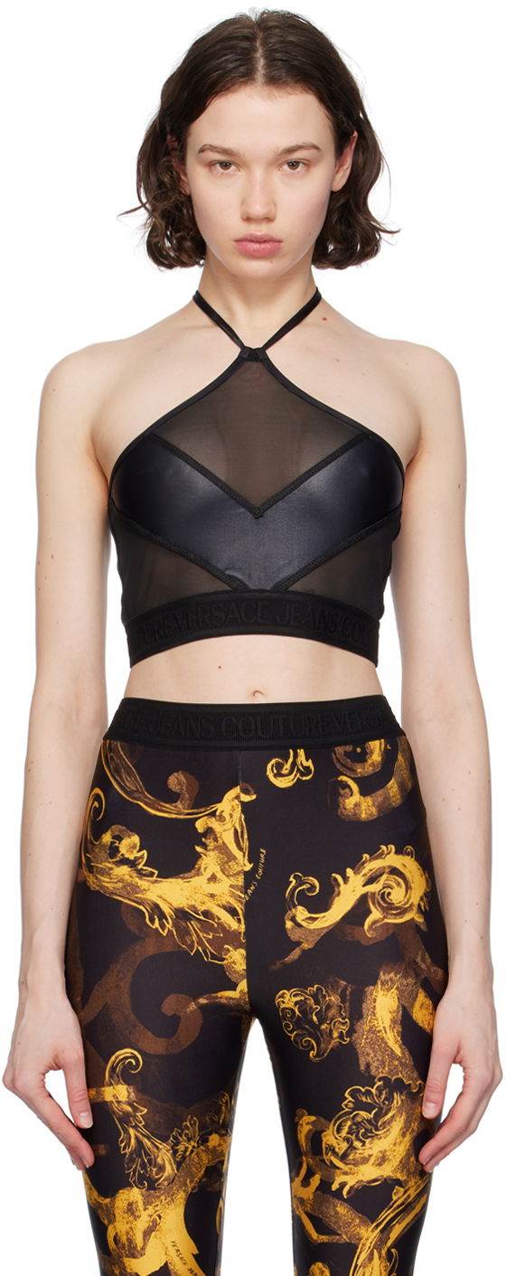 Tanktop Versace Jeans Couture Black Paneled Tank Top Sort | E76HAM209_EJ0062