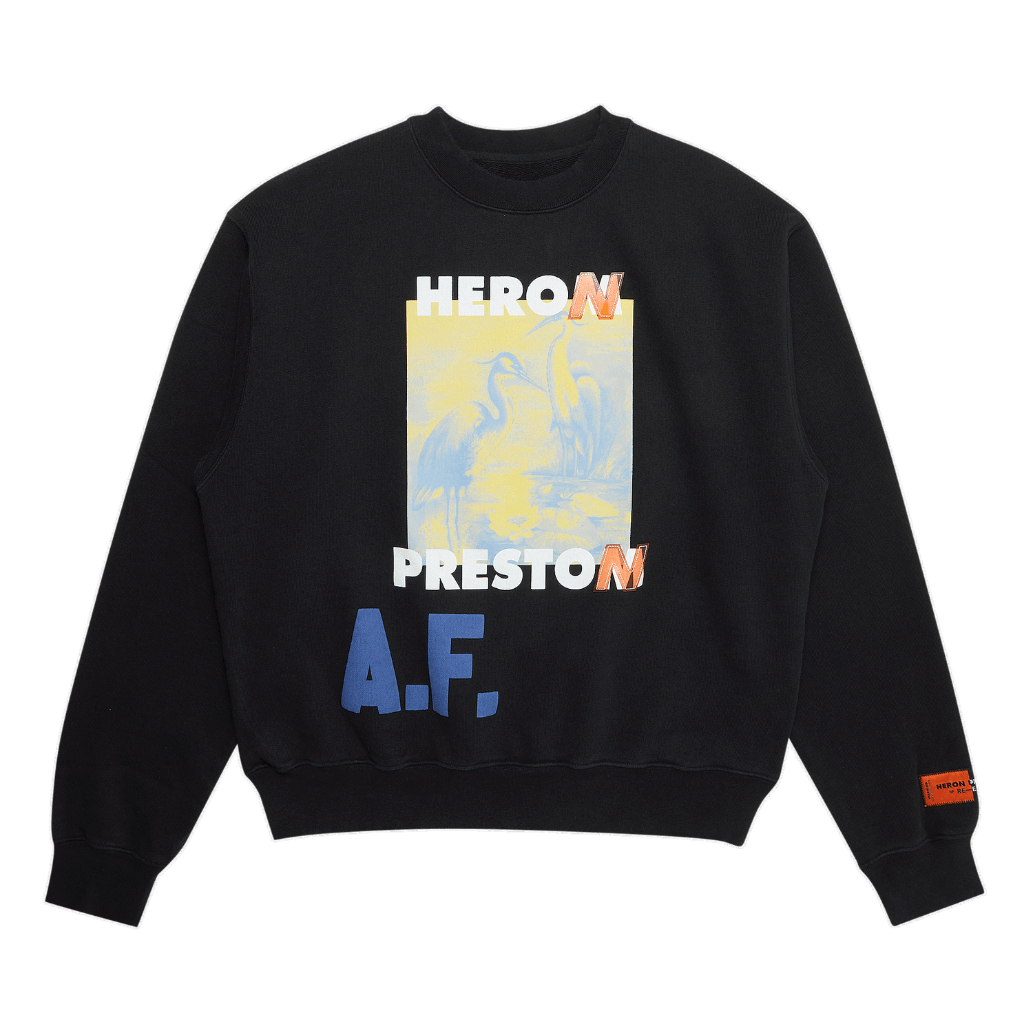 Sweatshirt HERON PRESTON A.F. Authorized Crewneck Sort | HMBA016S22JER0031015, 0