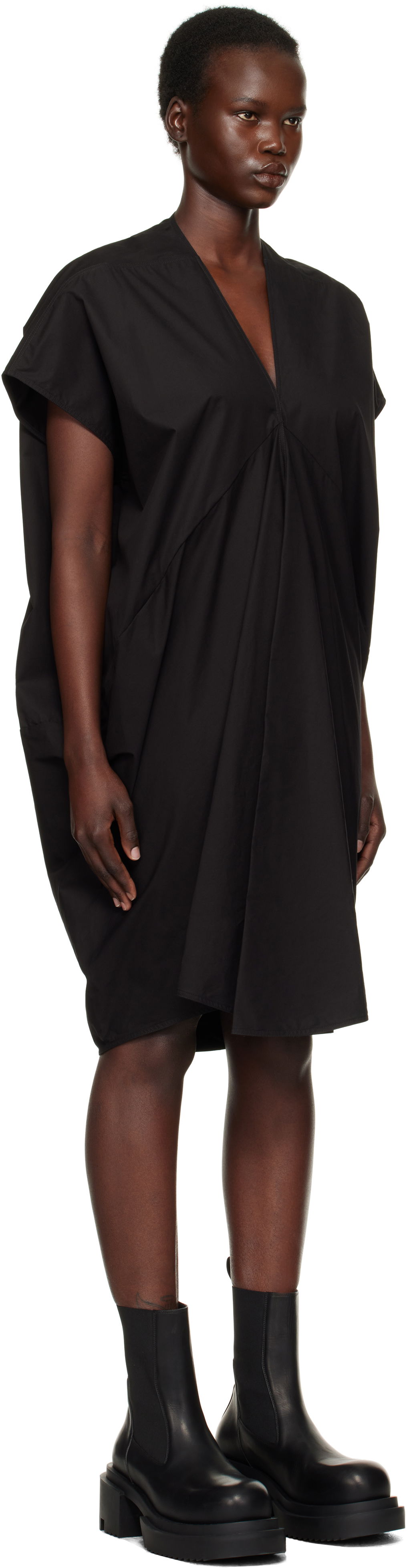 Kjole Rick Owens Rick Owens Hollywood Tommykite V Minidress Sort | RP01E7556 P, 1