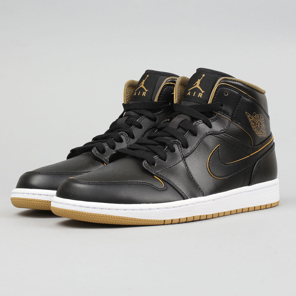 Sneakers og sko Jordan Air Jordan 1 Mid "Black Gold" Sort | 554724-042, 1
