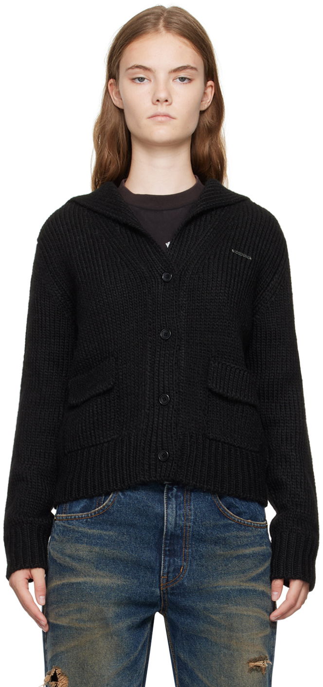 Sweater We11done Sailor Knit Cardigan Sort | WD-KC2-24-632-W-BK, 0
