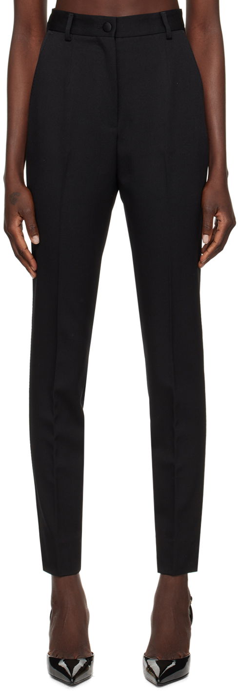 Bukser Dolce & Gabbana Creased Dress Trousers Sort | FTC30T FU28J