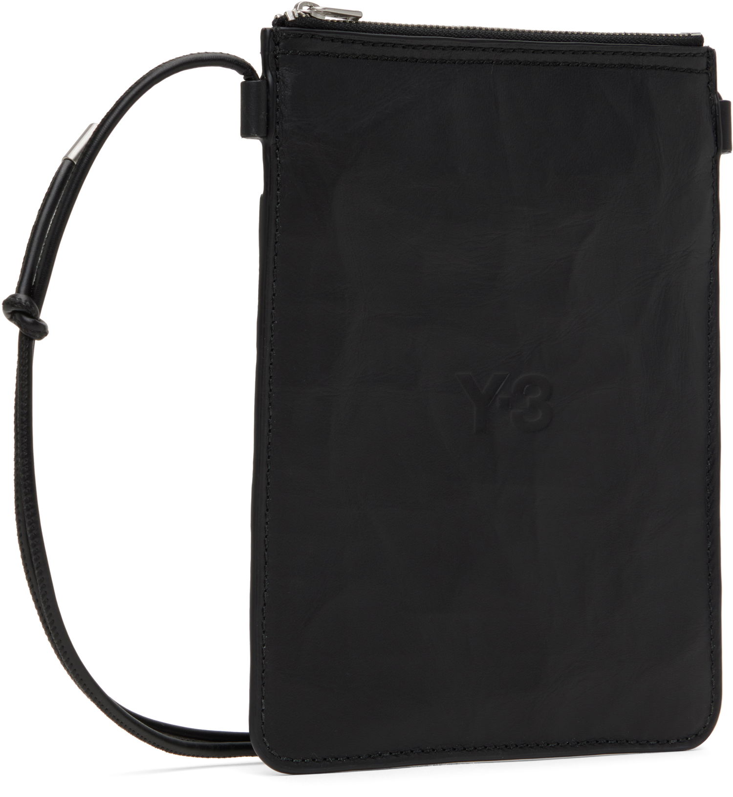 Skuldertaske Y-3 Y-3 Leather Crossbody Pouch Sort | JD2914, 1