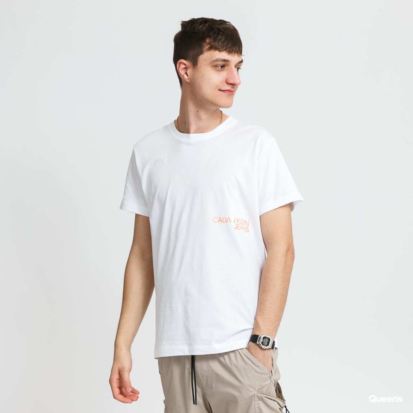 T-shirt CALVIN KLEIN Monogram Clear Hvid | J30J317507 YAF, 0