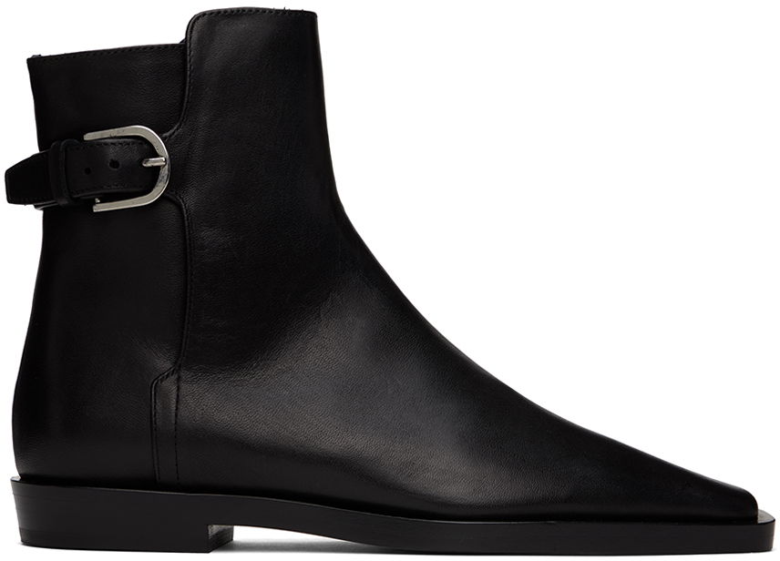 Sneakers og sko TOTEME 'The Belted' Ankle Boots Sort | 241-WAS1006-LE0035, 0