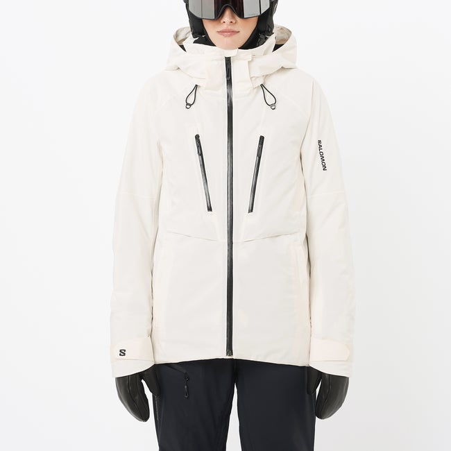 Jakke Salomon Brilliant Ski Jacket Hvid | LC2674500, 0