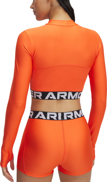 Træningsdragt Under Armour Under Armour HeatGear Rib 1/4 Zip Long Sleeve Top Orange | 1388692-847, 1