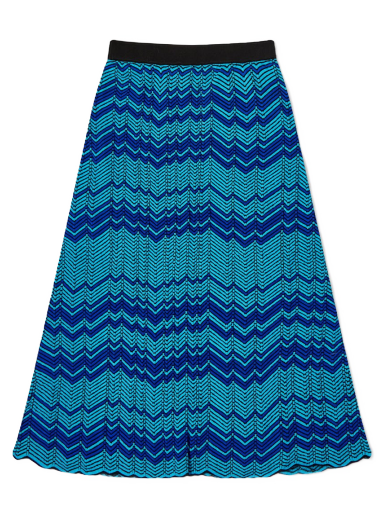 Nederdel Wales Bonner Palm Knit Skirt Blå | WS23KN44-KN10-750