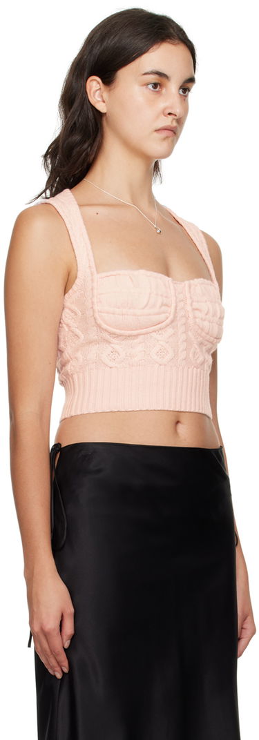 Tanktop GUIZIO Guizio Gemma Knit Tank Top Lyserød | F23612S004, 1