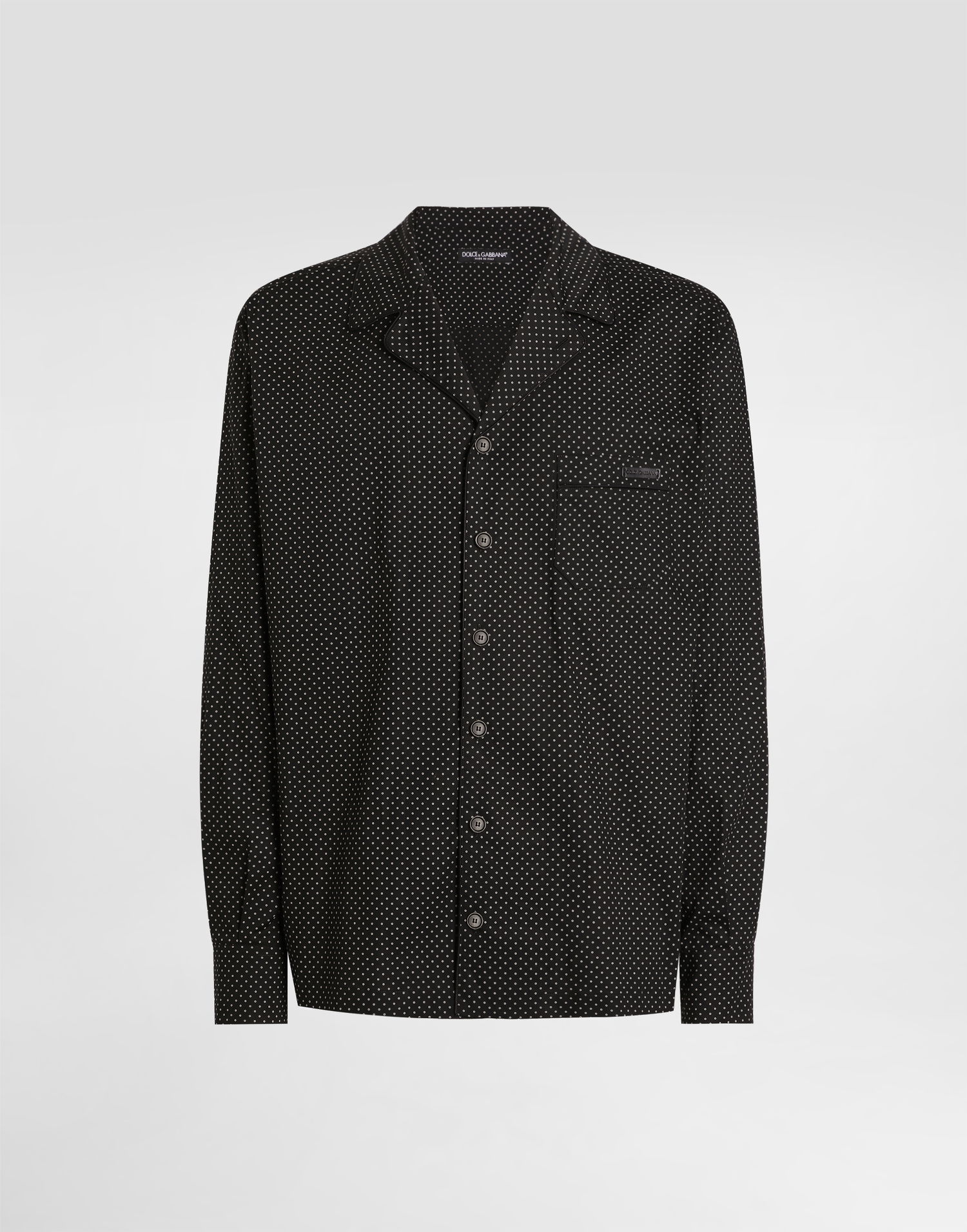Skjorte Dolce & Gabbana Dolce & Gabbana Microprinted Vanity Button-Up Shirt Sort | G5IF1TFMRBNS8030, 0