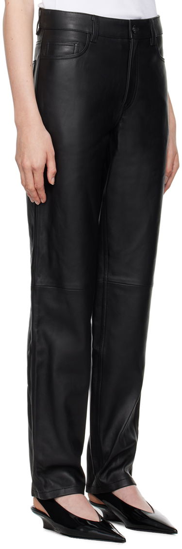Bukser TOTEME TOTEME Five-Pocket Leather Pants Sort | 244-WRB0229-LE0083, 1