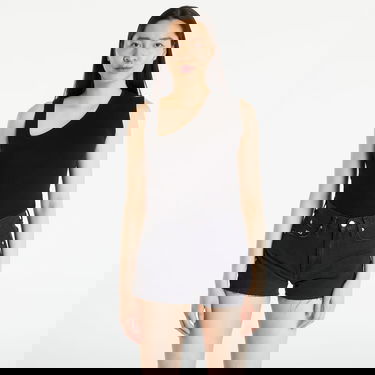 Tanktop Urban Classics Ladies Rib Knit Asymmetric Tank Top Sort | TB6024-00007, 0