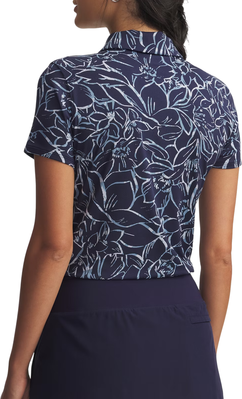 Polo skjorte Under Armour Playoff 3.0 Floral Printed Polo Mørkeblå | 1387148-411, 1