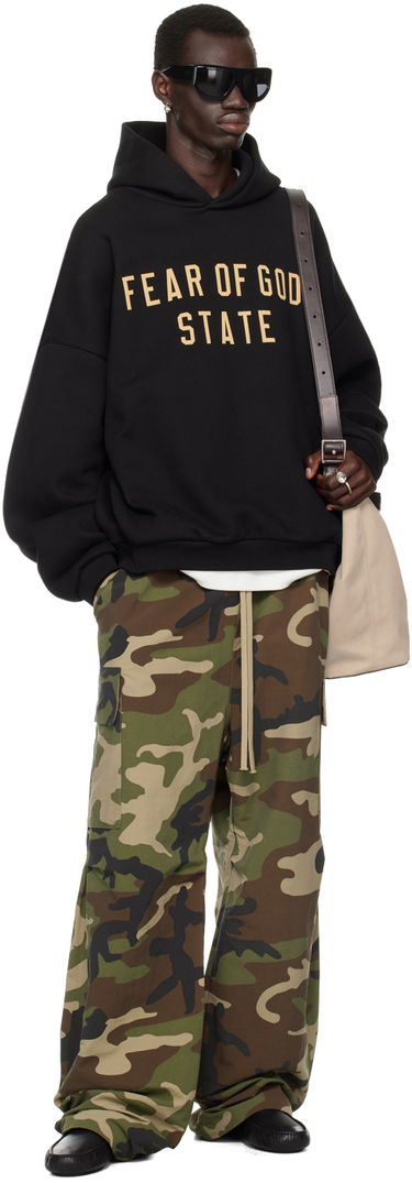 Sweatshirt Fear of God Fear of God ESSENTIALS Printed Logo Hoodie Sort | 192BT246250F, 4