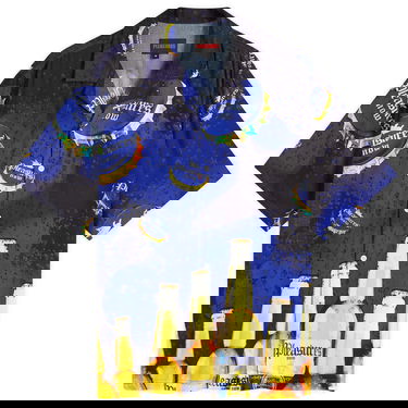 Skjorte Pleasures Pleasures Cerveza Vacation Shirt Blå | P25SU001-BLU, 1