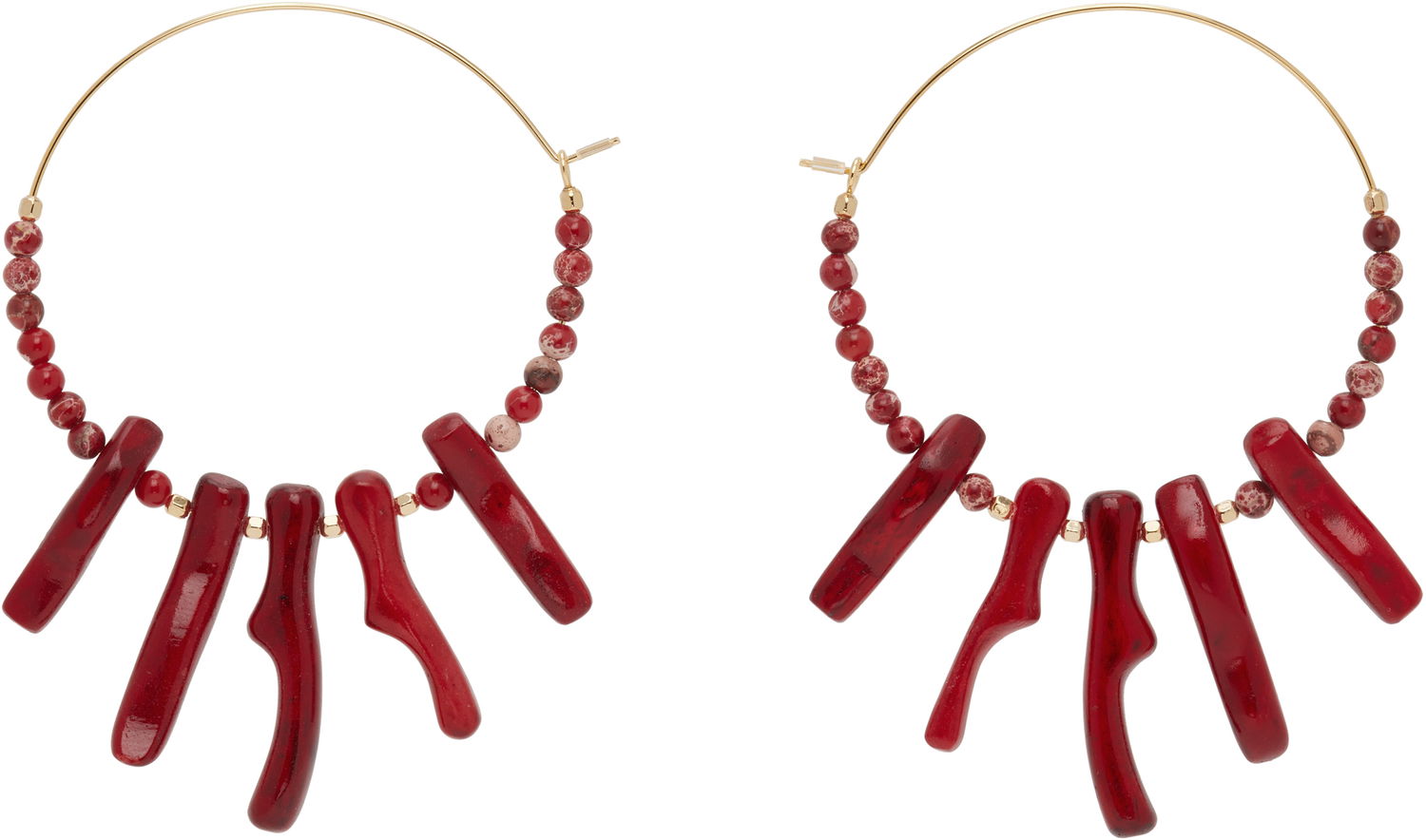 Øreringe ISABEL MARANT Isabel Marant Jolana Beaded Hoop Earrings Rød | BL0212FA-C1B22B, 0