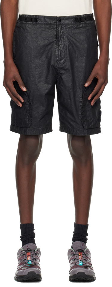 Shorts Stone Island Stone Island Organic Look Nylon Panama-TC Shorts Sort | K1S15 L100010 S0069, 0