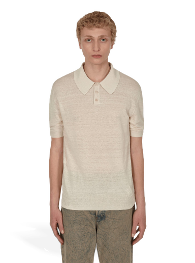 Polo skjorte Maison Margiela Linen Polo Shirt Beige | S50GL0040S17990 102F