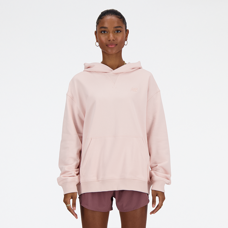 Sweatshirt New Balance hoodie Beige | WT41537OUK, 0