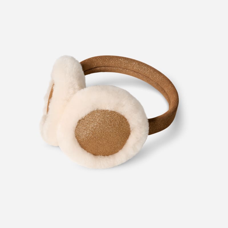 Tilbehør UGG Dazzle Kids Sheepskin Earmuffs O/S Beige | 103617-CHE, 1
