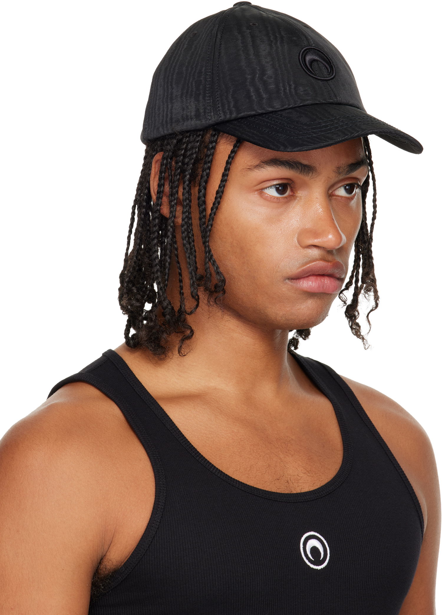 Kasket Marine Serre Marine Serre Recycled Moire Baseball Cap Sort | UHG001ACWOV0030, 1