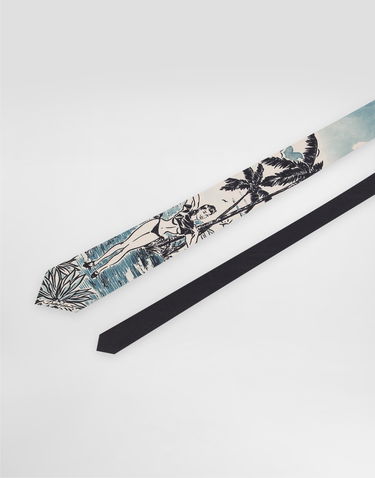 Tilbehør Dolce & Gabbana Dolce & Gabbana Pin-up Print Silk Tie Mørkeblå | GT147EG0TJ5HB5RL, 2