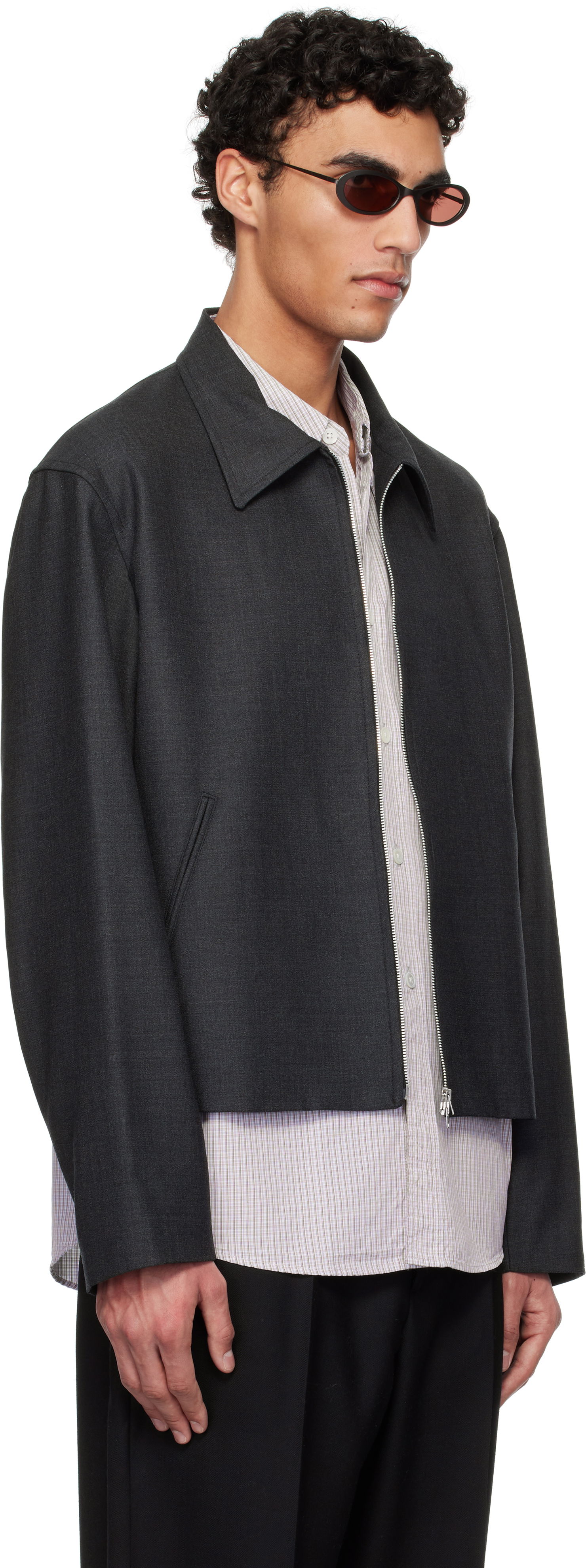 Bomberjakke OUR LEGACY Our Legacy Mini Cropped Jacket Grå | M2250MP, 1
