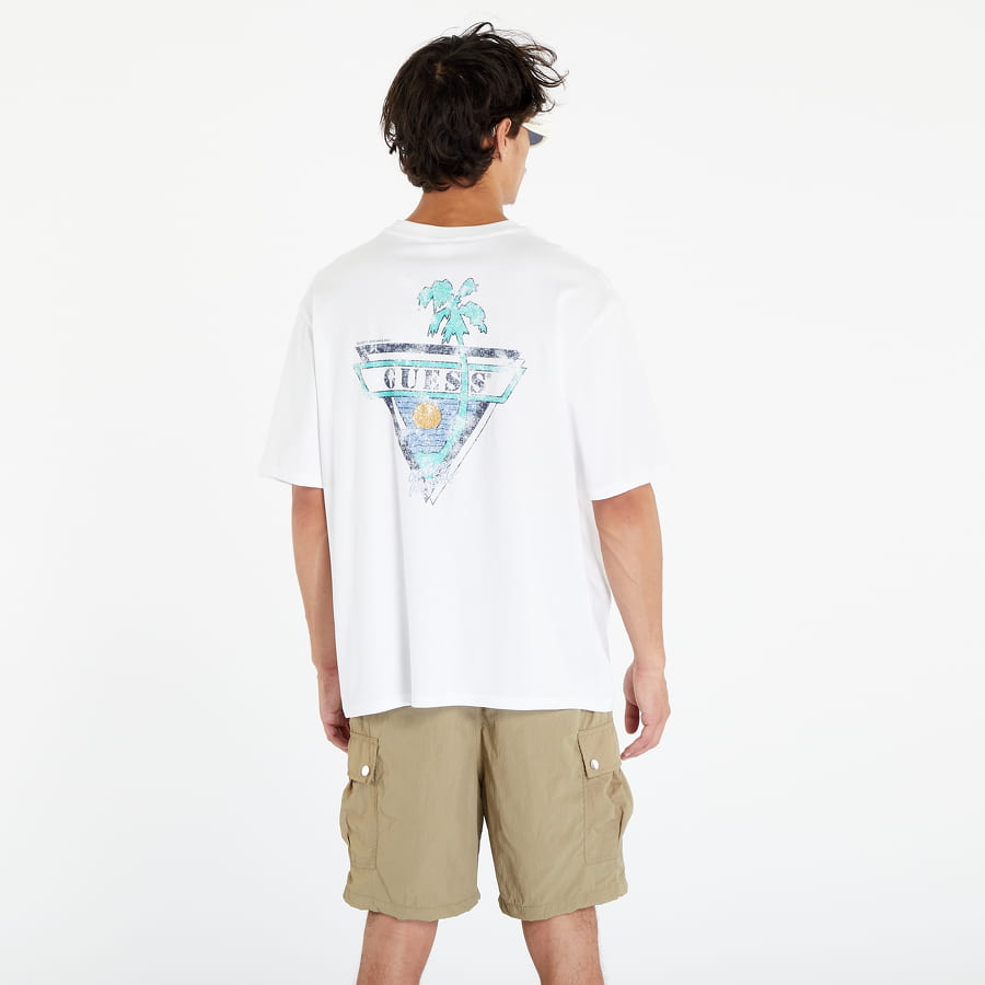 T-shirt GUESS Go Palms Tee Hvid | M3YI43K9XF1-G011, 1