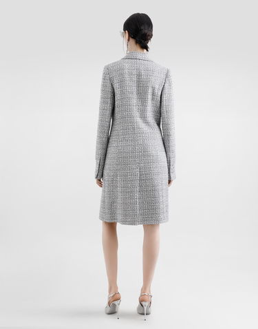 Frakker Dolce & Gabbana Dolce & Gabbana Single-Breasted Tweed Bouclé Coat Grå | F0F1STFQOABS8100, 2