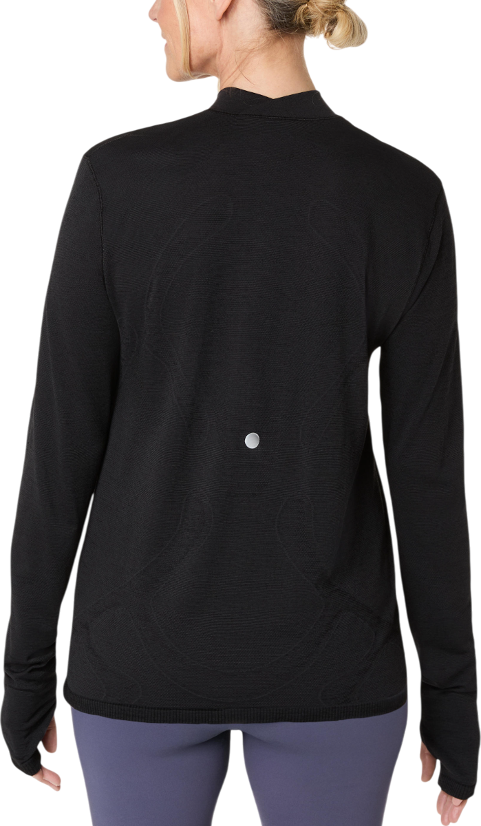 T-shirts og tank tops Asics Road Winter Seamless Long Sleeve Mock Neck Top with Thumbholes Sort | 2012d277-001, 1