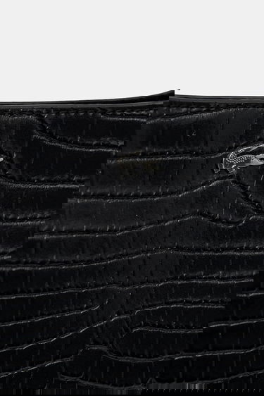 Skuldertaske Lacoste Lacoste Croc-Effect Shoulder Bag Sort | NF4980KL, 3