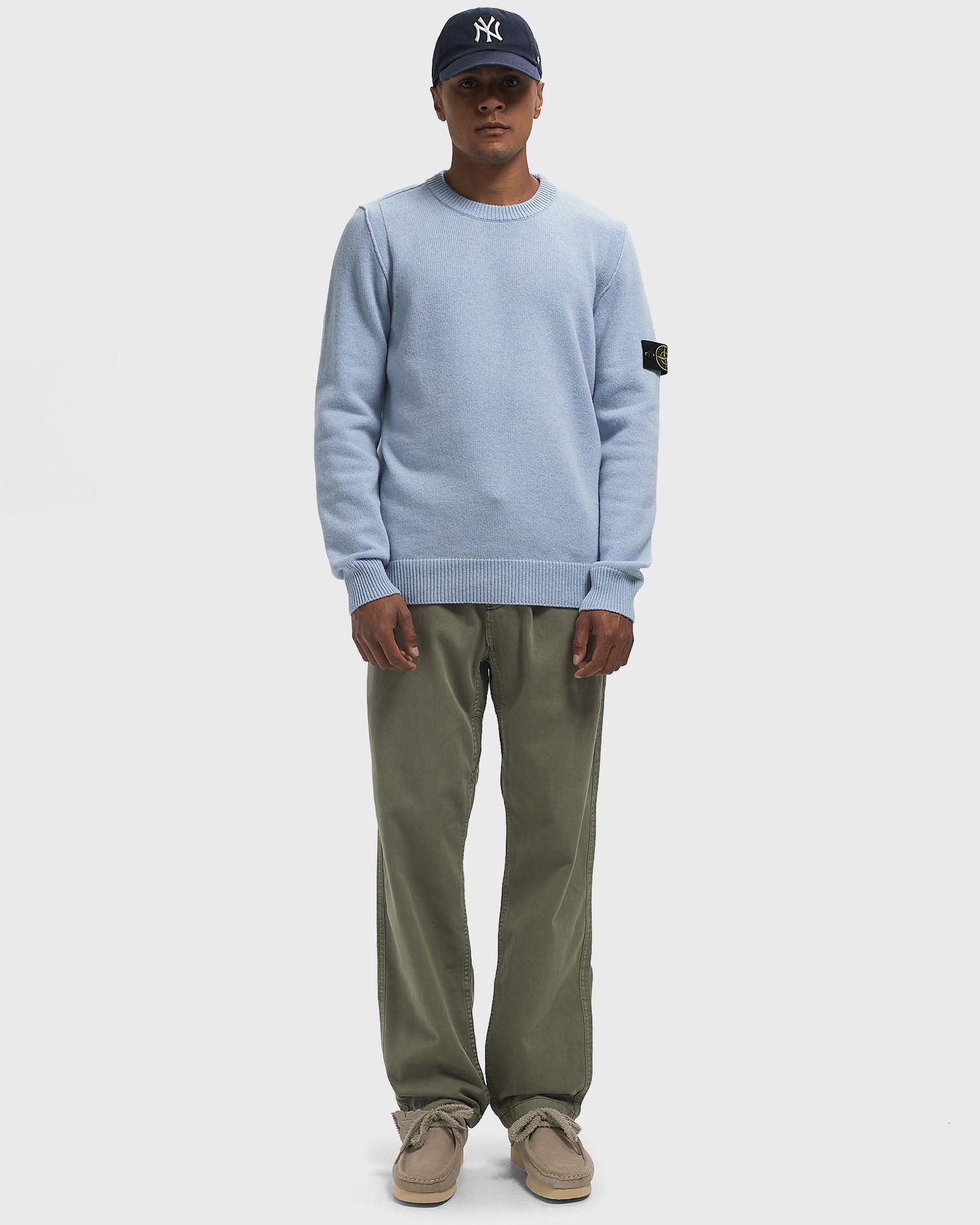 Sweater Stone Island Stone Island Knitted Crew Neck Sweater Blå | K2S155100072S00A3.V0041, 1