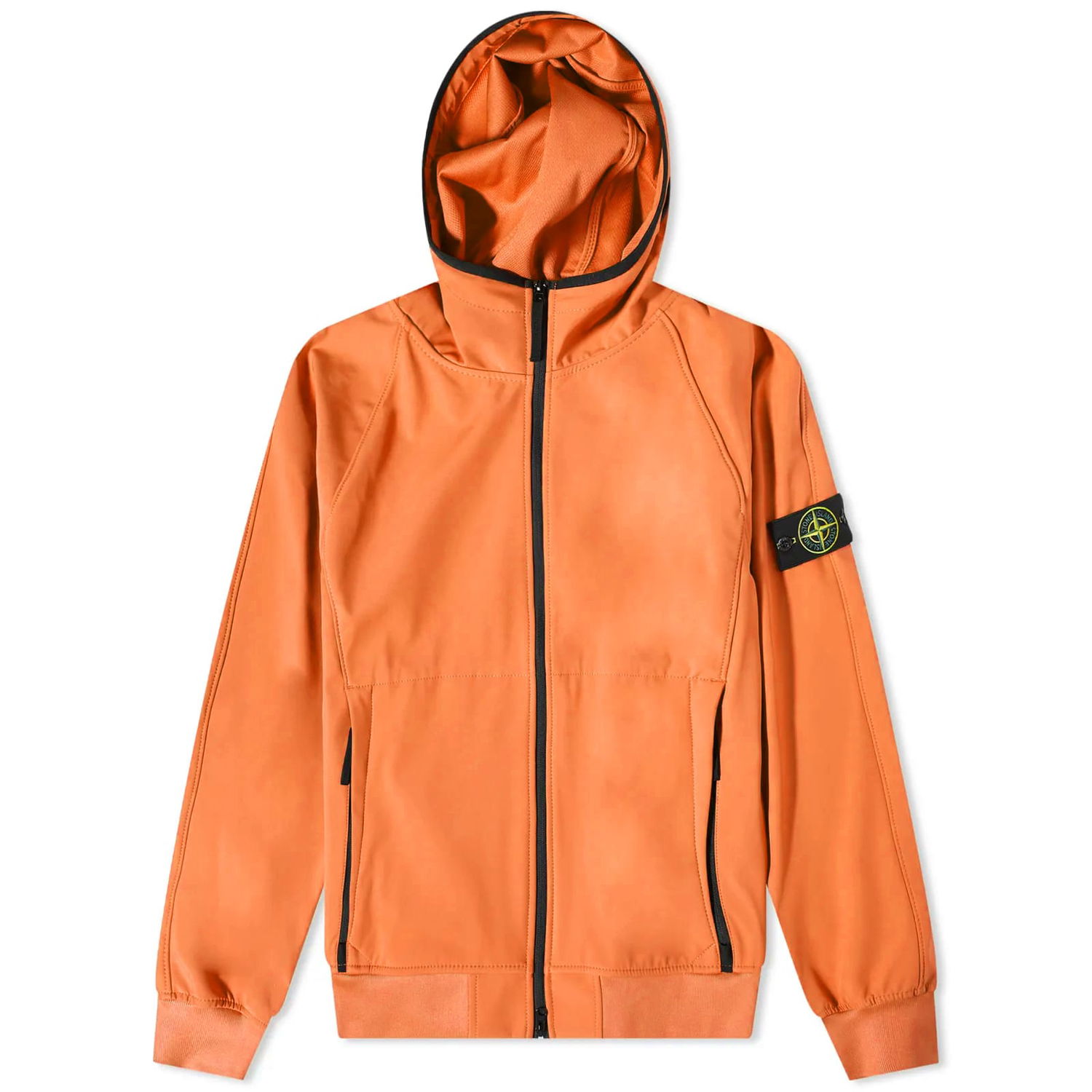 Vindjakke Stone Island Light Soft Shell-R Hooded Jacket Orange | 781540927-V0073, 0