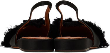 Sneakers og sko LANVIN Lanvin Slingback Ballerina Flats Sort | FW-FSMA02-SATN-A24, 1
