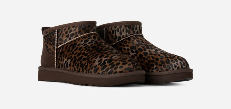 Sneakers og sko UGG Classic Ultra Mini Caspian Cow Hair Boots Brun | 1158328-BCDR, 1
