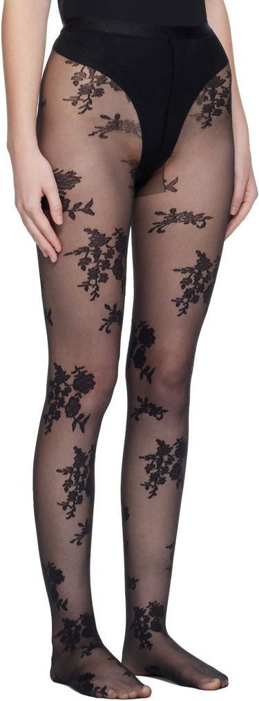 Sokker Valentino Valentino 'Chez Valentino' Floral Tights Sort | 7B3KI04Y9LV, 1