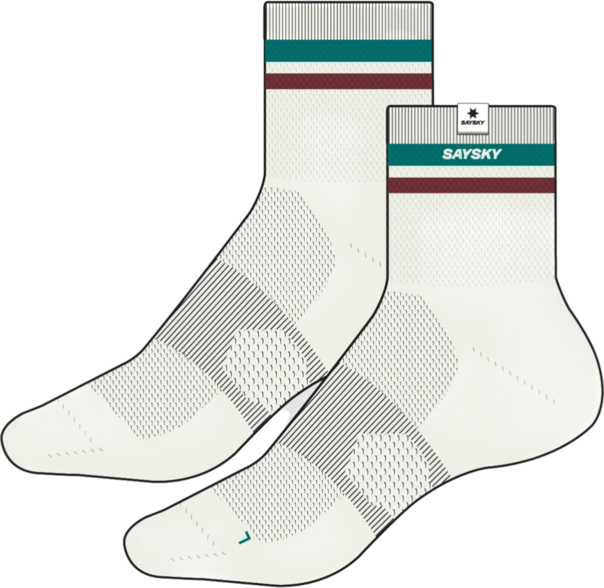 Sokker Saysky Saysky Logo Combat Quarter Socks Hvid | ouaso403c101-ouaso403c101, 1