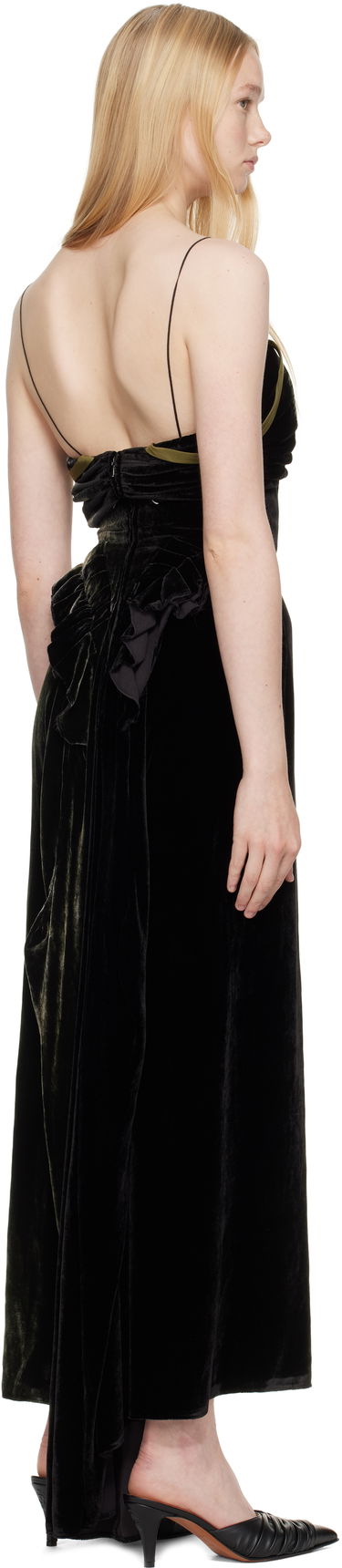 Kjole Maison Margiela Maison Margiela Velvet Maxi Dress Grøn | S51DG0003 M35345, 2