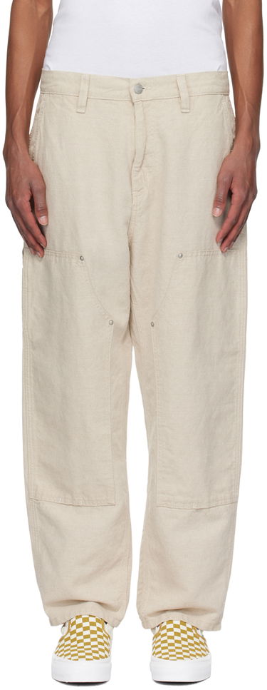 Cargo bukser Carhartt WIP Linen Double Knee Trousers Beige | I033580, 0