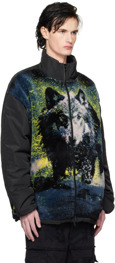 Sweatshirt Diesel S-BERTO-TEDD Wolf Print Zip-Up Sweatshirt Sort | A14155-0LIBU-9XX, 2