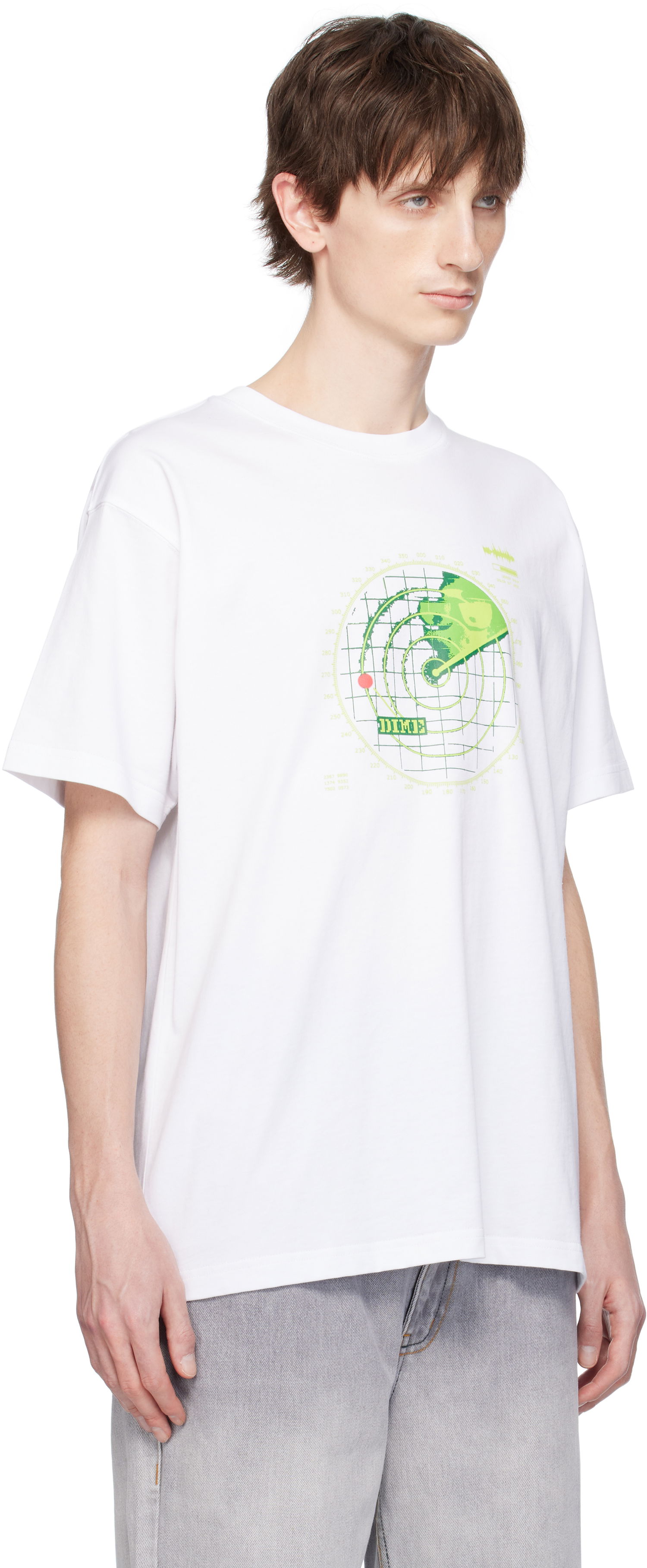 T-shirt Dime Dime Radar Graphic T-Shirt Hvid | DIMESP2557WHT, 1