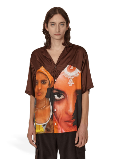 Skjorte Ahluwalia Lateo Shirt Brun | M-AHLU-TO010-AW22-FA40 WP