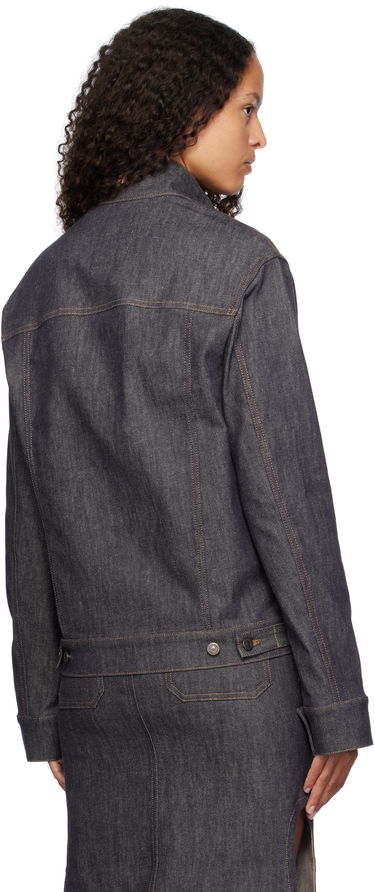 Jakke Courrèges Motorcycle Denim Jacket Blå | 424DBL217DE0035, 2