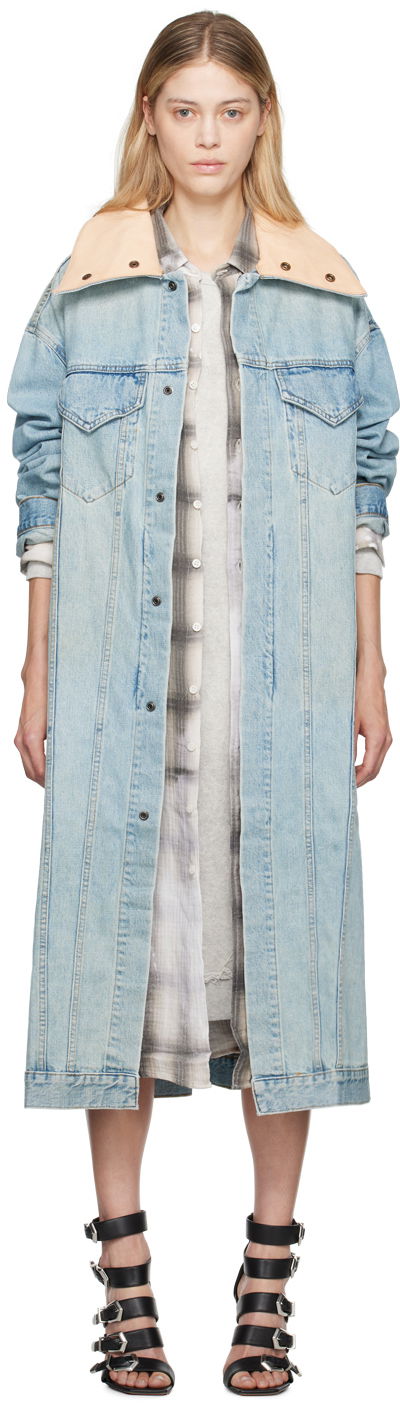 Parka R13 R13 Kat Long Denim Jacket Blå | R13W5169-D245A